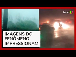 Tải video: Ciclone extratropical: registros mostram força do vento e destruição no Sul do Brasil