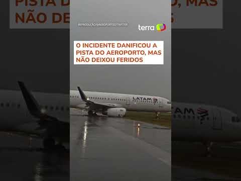 Passageiro registra o momento em que avião derrapa durante pouso em Florianópolis