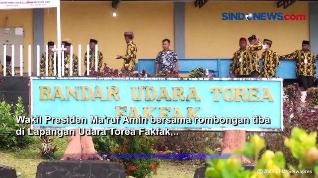 Wapres Ma'ruf Amin Tiba di Fakfak dalam Rangka Kunjungan kerja ke Papua