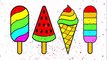 Ice Cream Drawing, Coloring and Painting for Kids and Toddlers | Drawing for KIds