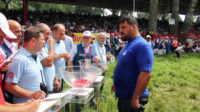 EDİRNE - 662. Tarihi Kırkpınar Yağlı Güreşleri başpehlivanlık 2. tur müsabakaları başladı