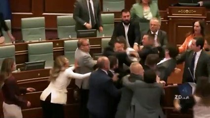 Parlamento, Kosovo, agressões