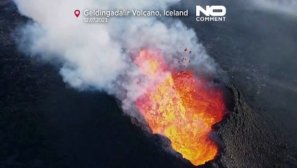 Begeisterte Schaulustige: Vulkanausbruch in der Nähe von Reykjavík hält an