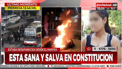 Apareció M: estaba sana y salva en constitución
