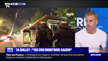Pour Renaud Mazoyer (Alliance Police nationale), les mortiers d'artifice utilisés durant les émeutes 