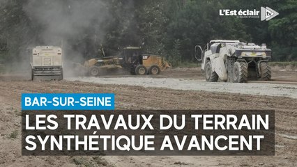 Le futur terrain synthétique de Bar-sur-Seine prend forme