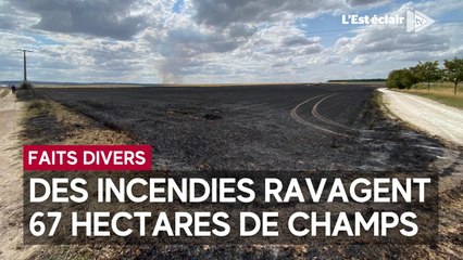 Vaste étendue de 67 hectares de champs et de chaumes a été réduite en cendres