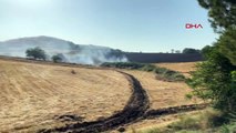 Mustafakemalpaşa'da Buğday Tarlasında Yangın
