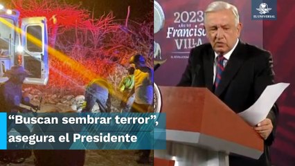 Sobre ataque a policías en Tlajomulco, AMLO rechaza calificarlo como terrorismo