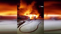 Geri dönüşüm fabrikasında çıkan yangın 2 saate söndürüldü