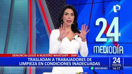 SMP: trabajadores de limpieza fueron transportados en condiciones inadecuadas