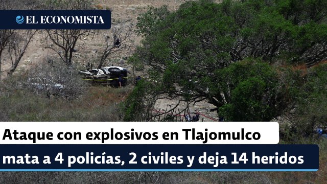 Ataque con explosivos en Tlajomulco mata a 4 policías, 2 civiles y deja 14 heridos