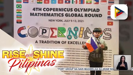 10-anyos na estudyante sa Olongapo, nasungkit ang gold medal sa 4th Copernicus International Math Olympiad sa New York