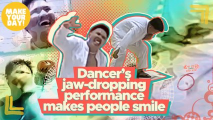 Dancer’s jaw-dropping performance makes people smile | Make Your Day