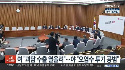 여 "괴담 수출 열올려"…야 "오염수 투기 공범"