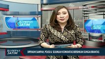 Polres Blitar & Sejumlah Komunitas Lingkungan Bersihkan Tumpukan Sampah di Sungai Brantas!