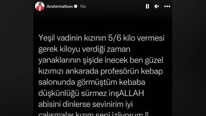 Ibrahim Tatlises, qui a réagi à Beren Gökyıldız pour avoir dit "Perdez du poids", s'est rebellé : Vous êtes aussi simple que cela.