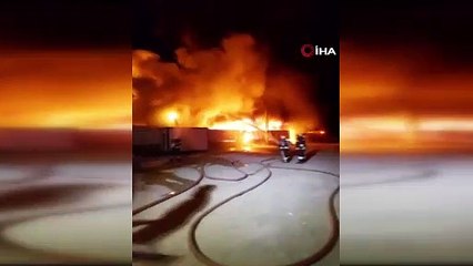Fabrikada büyük yangın! Alevler gökyüzüne ulaştı