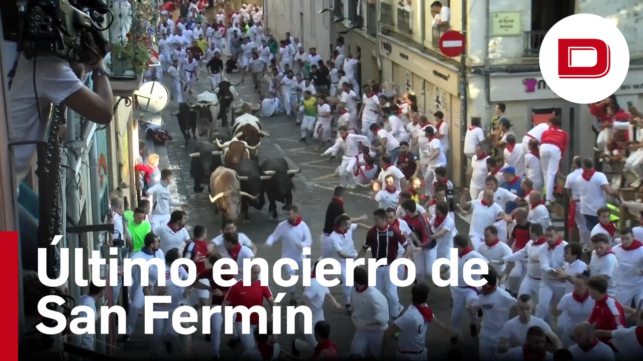 Así ha sido el octavo encierro de San Fermín con toros de Miura