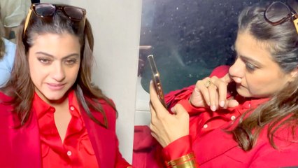Kajol Slays In Red At The Screening Of "The Trial"