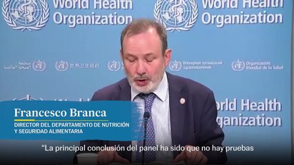Francesco Branca (OMS): "Pienso que podrían considerar (los consumidores) una tercera opción que es beber agua"