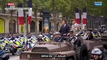 14 juillet: Emmanuel Macron hué pendant sa descente des Champs-Élysées, lors du passage en revue des troupes - Certains ont scandé 