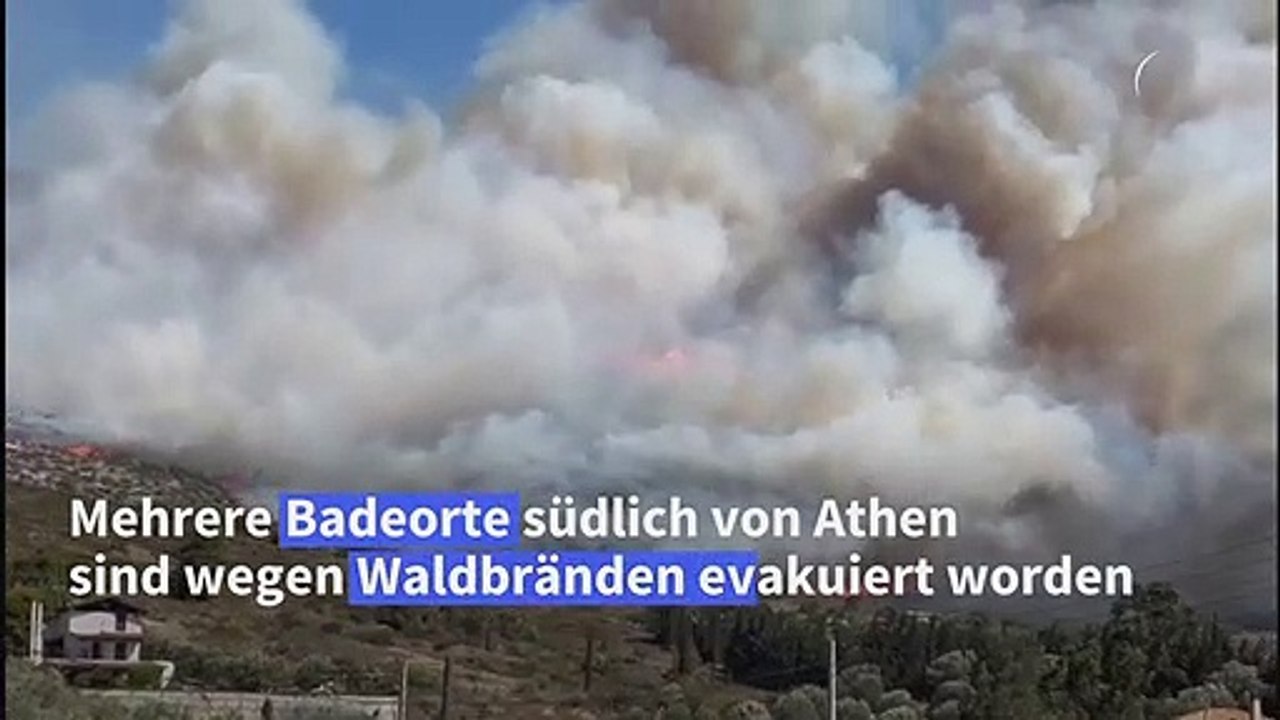 Badeorte nahe Athen wegen Waldbränden evakuiert