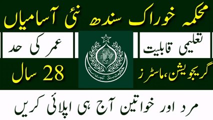 Food Department Sindh Job 2023 | Today All Jobs Update