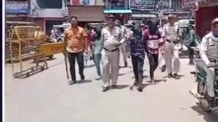 कटनी: ट्रेन में वारदातों को अंजाम देने वाले आरोपी का पुलिस ने निकला जुलूस,देखें video