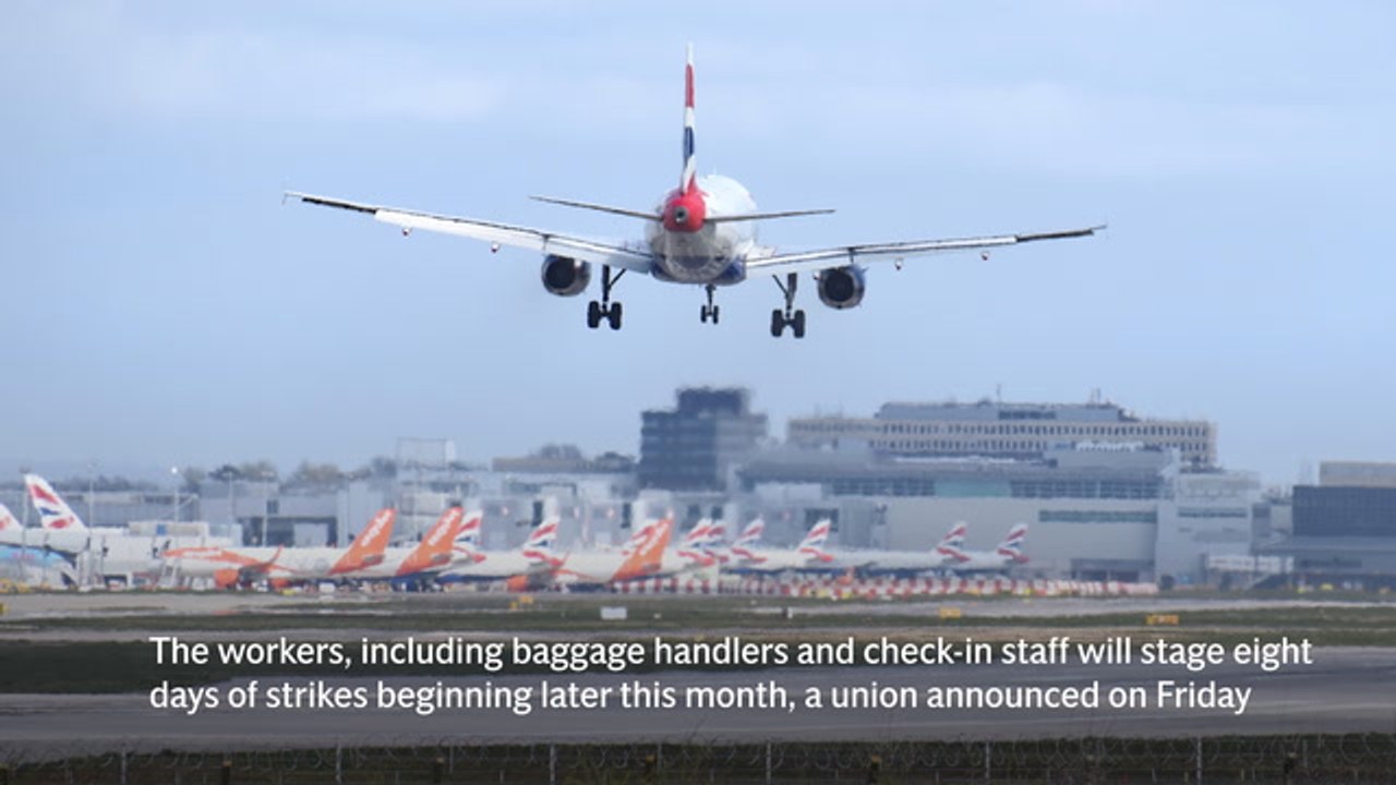Gatwick strike: Chaos for holidaymakers as nearly 1,000 airport workers to walk out for eight days this summer