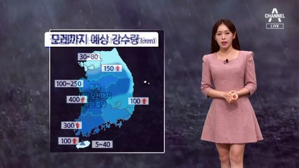 [날씨]주말 강한 장맛비…충청 이남 시간당 100mm 물폭탄
