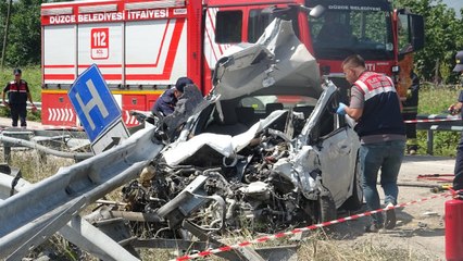Düzce’de korkunç kaza