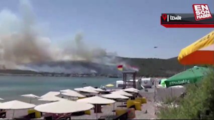 İzmir'de makilik alan alevlere teslim oldu