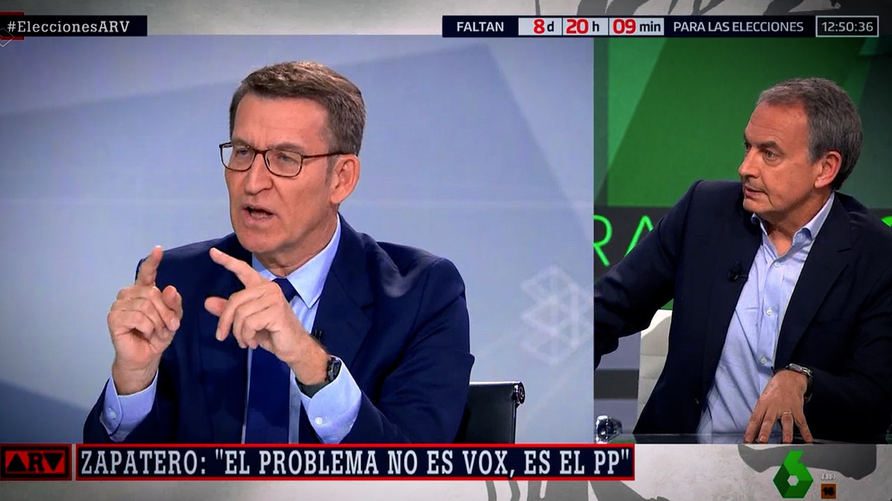 Zapatero en ARV: "El problema no es Vox, el problema es el PP"