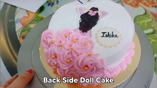 Back Side Doll Cake | Dress Cake Decoration Ideas For Girls | Dress Design Birthday Cake | CakeIdeas