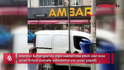 İstanbul'da sıcakla birlikte fırtına şoku! Vatandaşlar sığınacak yer aradı