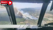 Bodrum'da yangın: Havadan ve karadan müdahale