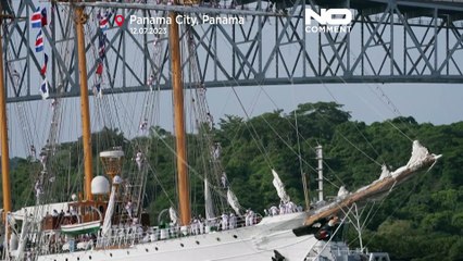 Panama, gli studenti della nave scuola passano lo stretto ed è subito un evento