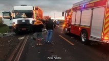 JHN - MIDTV - Acidente com caminhão de Palotina é registrado na rodovia entre Maripá e Toledo