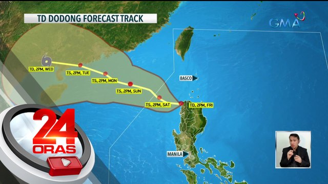 Posibleng lumabas ng PAR ang Bagyong Dodong bukas ng gabi o linggo ng umaga — PAGASA | 24 Oras