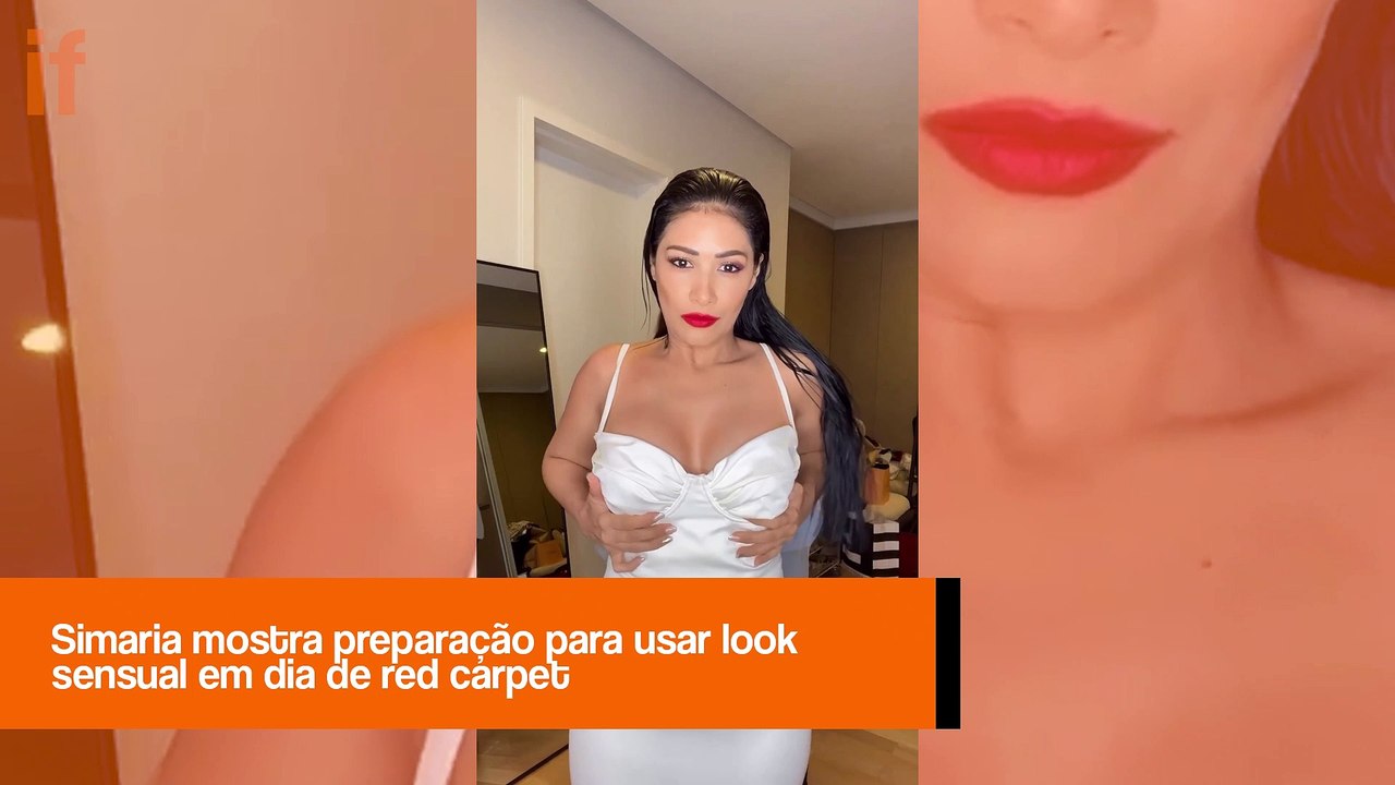 Simaria mostra o antes e o depois para evento chique
