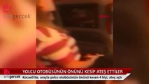 Yolcu otobüsünün önünü kesip, ateş açtılar