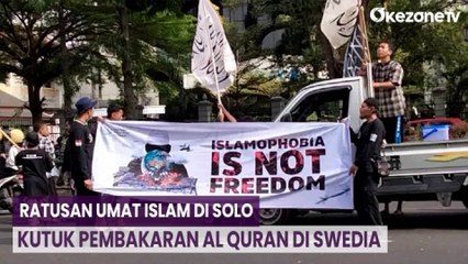 Ratusan Umat Islam di Solo Kutuk Pembakaran Al Quran di Swedia