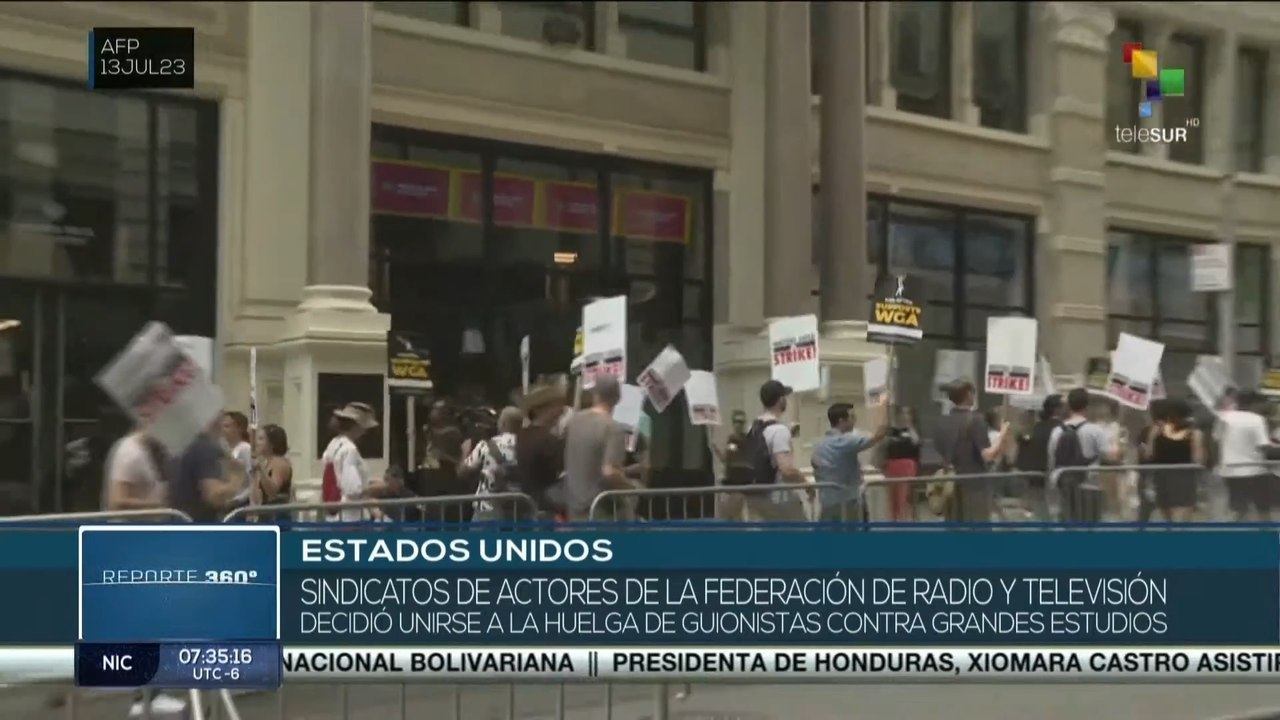 Reporte 360° 14-07: Sindicato de actores en EE.UU. se suma a huelga de guionistas de Hollywood