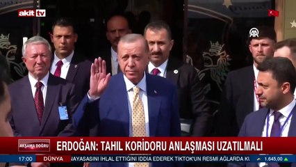 Erdoğan; Tahıl koridoru anlaşması uzatılmalı
