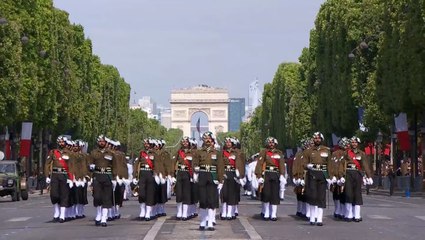 Indian Army march in Paris for Bastille day as Modi watches on with Macron