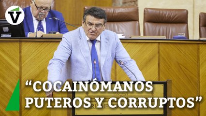 "Puteros y cocainómanos", así se ha referido un diputado de Vox al PSOE en el Parlamento andaluz
