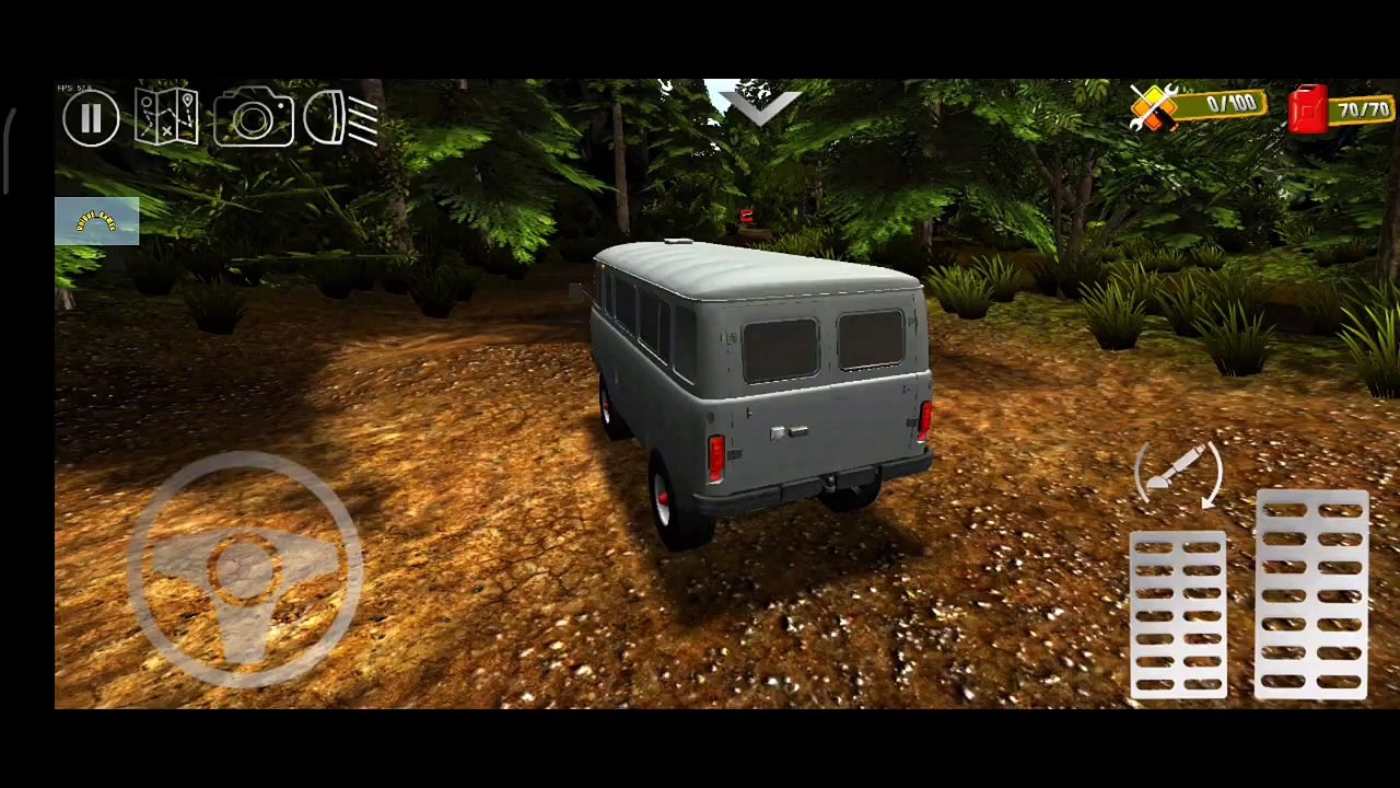 Wheels in Mud - Off_Road  Simulator - Mini Bus got stuck in the mud -  Android Gameplay