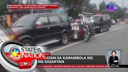 Apat sugatan sa karambola ng limang sasakyan | SONA