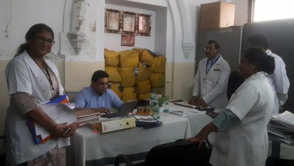 The beds were close to each other in the ward, the light was also poor